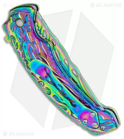 Boker Magnum Liner Lock Knife Rainbow Flaming Skull (3.74" Spectrum) 01MB734 3 Boker Magnum Liner Lock Knife Rainbow Flaming Skull (3.74" Spectrum) 01MB734 - Image 3
