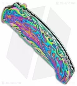 Knife Shop -Knife Shop Boker Magnum LL Rainbow Flaming Skull Spectrum 01MB734 BHQ 111672 jr spine