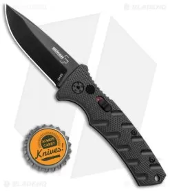 Boker Mini Strike Automatic Knife Black Aluminum (2.6" Black D2) -Knife Shop Boker Mini Strike Auto Black Black 01BO436NSOI BHQ 99629 jr bottlecap