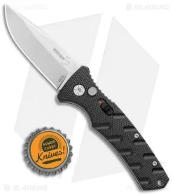 Boker Mini Strike Automatic Knife Black Aluminum (2.6" Stonewash D2) -Knife Shop Boker Mini Strike Auto Black SW 01BO435NSOI BHQ 99628 jr bottlecap