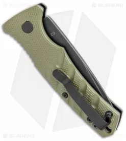 Boker Mini Strike Automatic Knife OD Green Aluminum (2.6" Smokewash D2) 6 Boker Mini Strike Automatic Knife OD Green Aluminum (2.6" Smokewash D2) -Knife Shop Boker Mini Strike Auto OD Green Smokewash 01BO437NSOI BHQ 99630 jr side