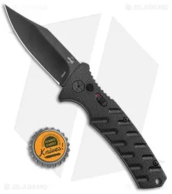Boker Plus Strike Bowie Automatic Knife Black (3.25" Black ) -Knife Shop Boker Plus Strike Bowie Auto Black Black BHQ 125300 jr bottlecap