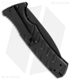 Boker Plus Strike Dagger Automatic Knife Black (3.25" Black D2) -Knife Shop Boker Plus Strike Dagger Auto Black Black 01BO428NSOI BHQ 97035 jr side