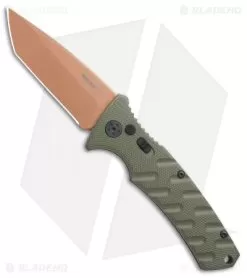 Boker Strike Tanto Desert Warrior Automatic Knife OD Green (3.25" Copper D2)