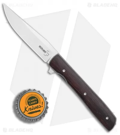 Boker Plus Urban Trapper Petite Flipper Knife Cocobolo (2.75" Satin) 01BO784 4 Boker Plus Urban Trapper Petite Flipper Knife Cocobolo (2.75" Satin) 01BO784 - Image 4