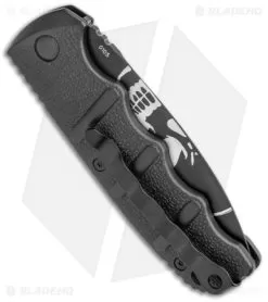 Boker Skull Kalashnikov Dagger Automatic Knife (3.25" Black D2) -Knife Shop Boker Skull Kalashnikov Dagger Auto Black D2 BHQ 48870 jr side