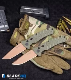 Boker Strike Desert Warrior Automatic Knife OD Green (3.25" D2 Copper) 17 Boker Strike Desert Warrior Automatic Knife OD Green (3.25" D2 Copper) -Knife Shop Boker Strike Drop Point Desert Warrior Automatic Knife OD Green Copper BHQ 70998 kp tactical webv