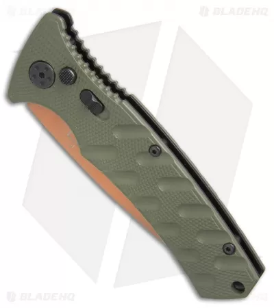 Boker Strike Desert Warrior Automatic Knife OD Green (3.25" D2 Copper) 3 Boker Strike Desert Warrior Automatic Knife OD Green (3.25" D2 Copper) - Image 3