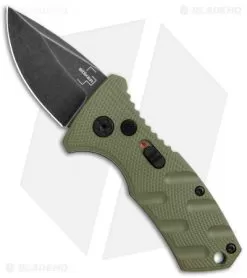 Boker Stubby Strike CA Legal Automatic Knife OD Green (1.9" Smokewash D2)