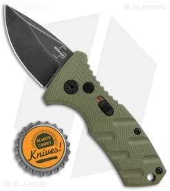 Boker Stubby Strike CA Legal Automatic Knife OD Green (1.9" Smokewash D2) -Knife Shop Boker Stubby Strike CA Legal Auto OD Green Smokewash 01BO442NSOI BHQ 99648 jr bottlecap