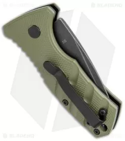 Boker Stubby Strike CA Legal Automatic Knife OD Green (1.9" Smokewash D2) -Knife Shop Boker Stubby Strike CA Legal Auto OD Green Smokewash 01BO442NSOI BHQ 99648 jr side