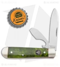 Boker Swell-End Jack Traditional Pocket Knife Green Curly Birch (2.6" Satin) -Knife Shop Boker Swell End Jack Traditional Green Curly Birch Wood Satin 112916 BHQ 120610 jr bottlecap