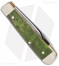 Boker Swell-End Jack Traditional Pocket Knife Green Curly Birch (2.6" Satin) -Knife Shop Boker Swell End Jack Traditional Green Curly Birch Wood Satin 112916 BHQ 120610 jr side