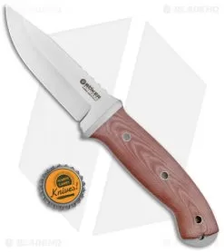 Boker T3 Fixed Blade Knife Brown Micarta (4.25" Satin) -Knife Shop Boker T3 Fixed Brown Micarta Satin 120665 BHQ 100337 jr bottlecap