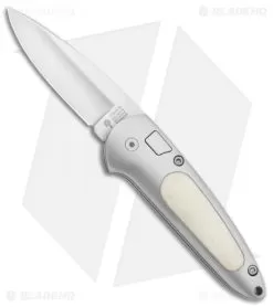 Boker Top Lock II Button Lock Knife Gray Aluminum/Kraton (2.75" Satin) 117107WB