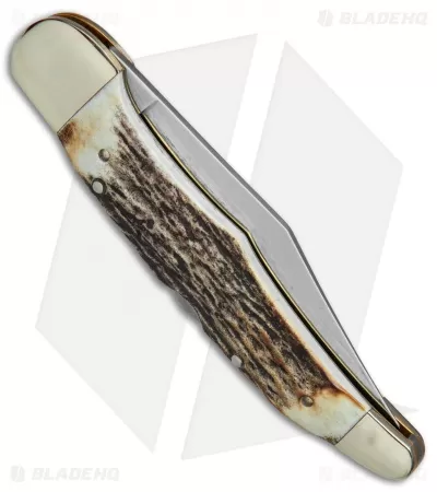 Boker Tree Brand L.E. Hunter Lockback Pocket Knife 5.25" Stag 111011HH 2 Boker Tree Brand L.E. Hunter Lockback Pocket Knife 5.25" Stag 111011HH - Image 2