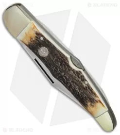 Boker Tree Brand L.E. Hunter Lockback Pocket Knife 5.25" Stag 111011HH 6 Boker Tree Brand L.E. Hunter Lockback Pocket Knife 5.25" Stag 111011HH -Knife Shop Boker Tree Brand LE Hunter stag BHQ 78494 er spine