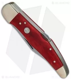 Boker Lockback Gentleman's Knife Smooth Red Bone (2.8" Polish) -Knife Shop Boker Tree Brand LE Trapper Double smooth red bone BHQ 78495 er spine