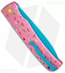 Boker XXL Kalashnikov Exclusive Dessert Warrior Automatic Knife (4.75" Blue) -Knife Shop Boker XXL Kalashnikov Auto Dessert Warrior BHQ Exclusive Pink Blue BHQ 126276 jr side