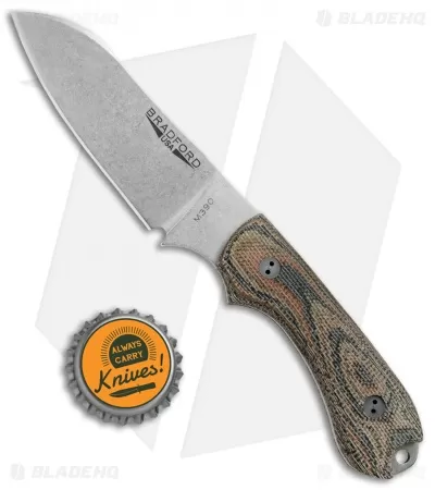 Bradford Knives Guardian3 Fixed Blade 3D Camo Micarta (Sheepsfoot/M390/SW) 4 Bradford Knives Guardian3 Fixed Blade 3D Camo Micarta (Sheepsfoot/M390/SW) - Image 4