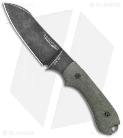 Bradford Guardian3 Sheepsfoot Fixed Blade Knife Green Micarta (3.5" Nimbus M4)