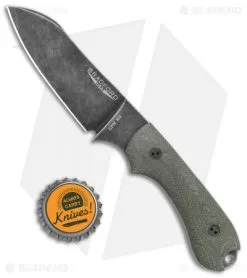 Bradford Guardian3 Sheepsfoot Fixed Blade Knife Green Micarta (3.5" Nimbus M4) -Knife Shop Bradford Knives 3D OD Green Guardian 3 Sheepsfoot Nimbus BHQ 135571 jr bottlecap