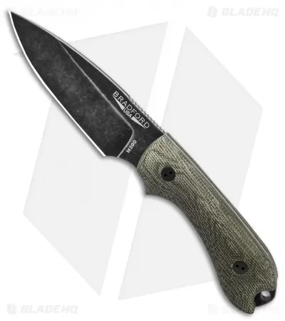Bradford Knives Guardian3 Fixed Blade 3D OD Green Micarta (Sabre/M390/Black SW) 1 Bradford Knives Guardian3 Fixed Blade 3D OD Green Micarta (Sabre/M390/Black SW)