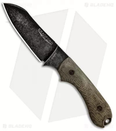 Bradford Knives Guardian3 Fixed Blade 3D Green Micarta (Sheepsfoot/N690/Nimbus) 1 Bradford Knives Guardian3 Fixed Blade 3D Green Micarta (Sheepsfoot/N690/Nimbus)