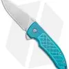 Bradford Knives Guardian3 Flipper G3F Knife Titanium Turquoise (3" Stonewash)