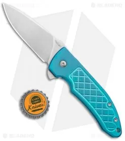 Bradford Knives Guardian3 Flipper G3F Knife Titanium Turquoise (3" Stonewash) -Knife Shop Bradford Knives Guardian3 Flipper G3F Ti Turquoise SW BHQ 96302 jr bottlecap