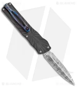 Brian Tighe Custom Small Twist Tighe Dagger OTF Carbon Fiber (2.75" Damasteel)