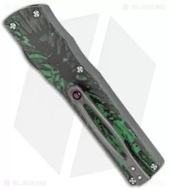 Brian Tighe Custom Small Twist Tighe Tanto OTF Green Fat CF (2.75" Satin) 8 Brian Tighe Custom Small Twist Tighe Tanto OTF Green Fat CF (2.75" Satin) -Knife Shop Brian Tighe Custom Small Twist Tighe Tanto OTF Green Fat Carbon Hand Satin BHQ 115790 jr side