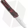 Brian Tighe Custom Small Twist Tighe Dagger OTF Red Fat CF (2.75" Satin)