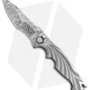 Brian Tighe Custom Tighe Breaker Recurve Automatic Knife BB Ti (4" Damasteel)
