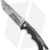 Brian Tighe Custom Tighe Breaker Tanto Fixed Blade Carbon Fiber (5" Damascus)
