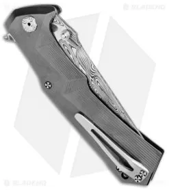 Brian Tighe Custom Tighe Tac Tanto Knife Zirconium (4" Damasteel) -Knife Shop Brian Tighe Custom Tighe Tac Tanto Zirconium Damasteel BHQ 71558 jr side