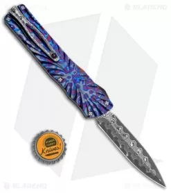 Brian Tighe Custom Twist Tighe Dagger OTF Black/Timascus (3.75" Damacore) 1 -Knife Shop Brian Tighe Custom Twist Tighe Dagger Black Timascus Damacore BHQ 115804 jr bottlecap