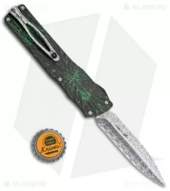 Brian Tighe Custom Twist Tighe Dagger OTF Green Fat CF (3.75" Damasteel) -Knife Shop Brian Tighe Custom Twist Tighe Dagger Green Fat Carbon Damasteel BHQ 115800 jr bottlecap