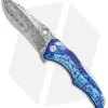 Brian Tighe Custom Zip Tighe Button Lock Knife Timascus (3.75" Damasteel)