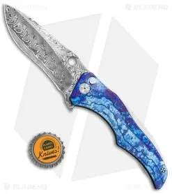 Brian Tighe Custom Zip Tighe Button Lock Knife Timascus (3.75" Damasteel) 7 Brian Tighe Custom Zip Tighe Button Lock Knife Timascus (3.75" Damasteel) -Knife Shop Brian Tighe Custom Zip Tighe Timascus Damasteel BHQ 71556 jr bottlecap