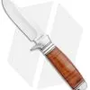 Browning Out Last Fixed Blade Knife Brown Leather (4" Satin)