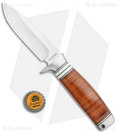 Browning Out Last Fixed Blade Knife Brown Leather (4" Satin) 4 Browning Out Last Fixed Blade Knife Brown Leather (4" Satin) - Image 4