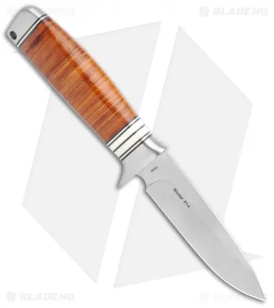 Browning Out Last Fixed Blade Knife Brown Leather (4" Satin) 2 Browning Out Last Fixed Blade Knife Brown Leather (4" Satin) - Image 2