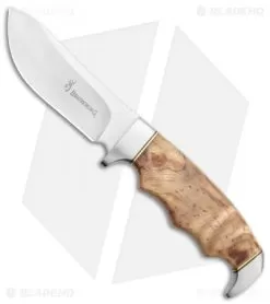 Browning Skinner Fixed Blade Brown Burl Wood (3.75" Satin)
