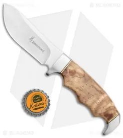 Browning Skinner Fixed Blade Brown Burl Wood (3.75" Satin) -Knife Shop Browning Skinner Brown Burl Wood Satin BHQ 40856 jr bottlecap