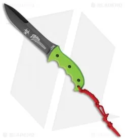 Browning Zombie Apocalypse Fixed Blade Knife Neon Green Polymer (7" Black)