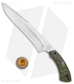 Buck Knives Buck 535 Open Season Moose Skinner Fixed Blade OD Green Micarta (8" Satin) -Knife Shop Buck 535 Open Season Moose Skinner OD Green Micarta Satin 0535ODS BHQ 79545 jr bottlecap