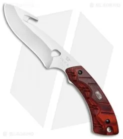 Buck Knives Buck 536 Open Season Guthook Fixed Blade Knife Red Wood (4.5" Satin) 0536RWG