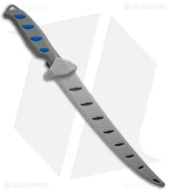 Buck Hookset Long Fresh Fillet Knife Blue/Gray (9" Gray) 0147BLS -Knife Shop Buck Hookset Salt Fillet Gray Blue 9in Gray 0147BLS BHQ 140113 jr sheath
