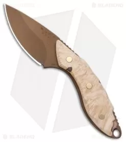 Buck Knives Buck Mini Alpha Hunter Fixed Blade Knife (2.5" Bronze) 0196BWSLE
